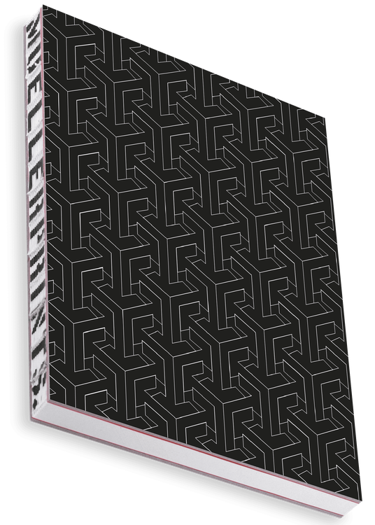 Overhead product shot of MUELLERPRINTS. Paperwork Black No. 02 Hardcover · 160 Seiten · Kariert