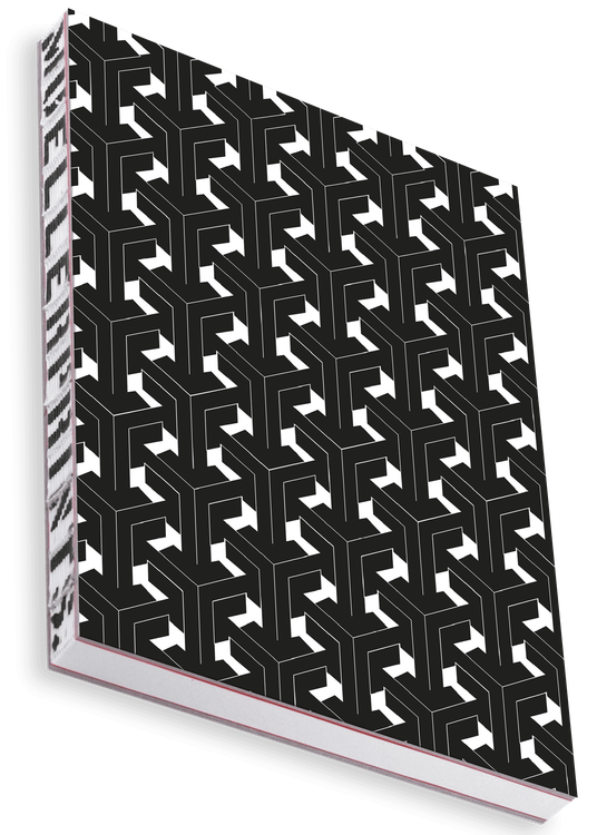 Overhead product shot of MUELLERPRINTS. Paperwork Black No. 03 Hardcover · 160 Seiten · Kariert