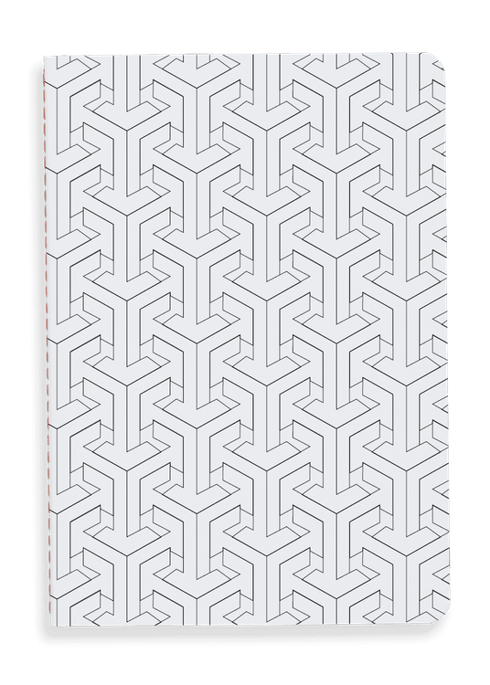 Overhead product shot of MUELLERPRINTS. Paperwork Black No. 01 Notizhefte · 40 Seiten · Kariert