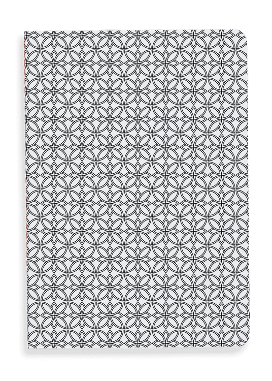 Overhead product shot of MUELLERPRINTS. Paperwork Black No. 08 Notizhefte · 60 Seiten · Blanko