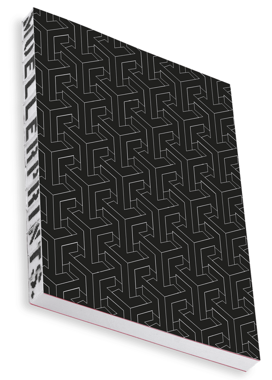 Overhead product shot of MUELLERPRINTS. Paperwork Black No. 02 Softcover · 160 Seiten · Kariert