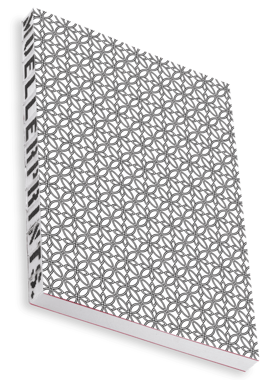 Overhead product shot of MUELLERPRINTS. Paperwork Black No. 08 Softcover · 160 Seiten · Dotted