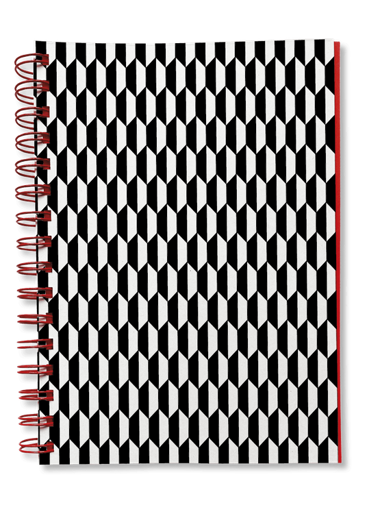 Overhead product shot of MUELLERPRINTS. Paperwork Black No. 05 Spiralbücher · 200 Seiten · Dotted