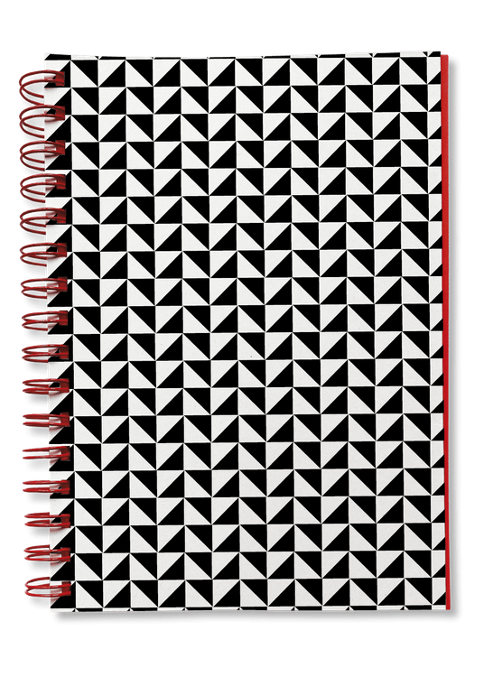 Overhead product shot of MUELLERPRINTS. Paperwork Black No. 06 Spiralbücher · 200 Seiten · Dotted