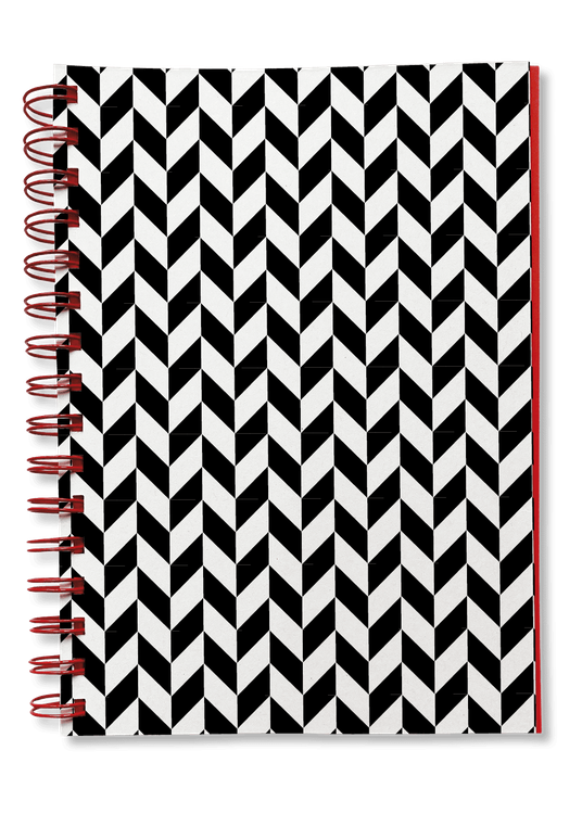 Overhead product shot of MUELLERPRINTS. Paperwork Black No. 07 Spiralbücher · 200 Seiten · Blanko